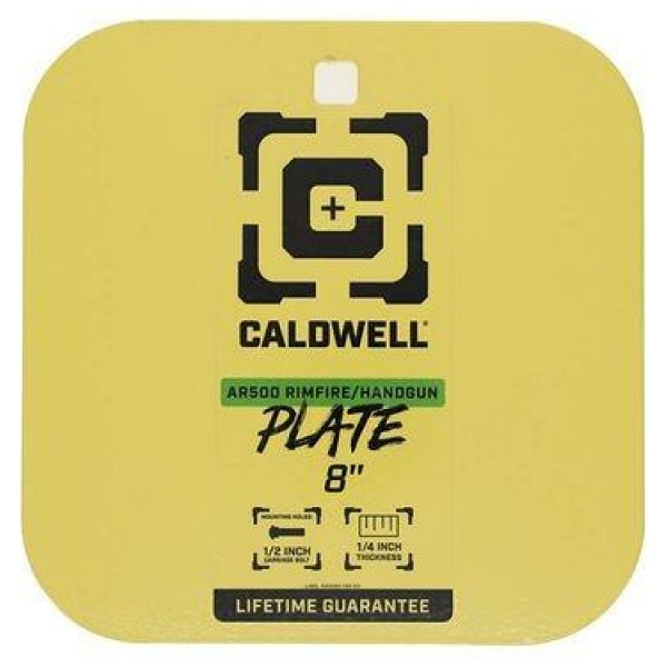 Caldwell AR500 Rimfire/Handgun Target 8" Gong 1/4" Yellow