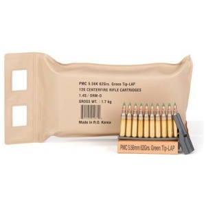 PMC X-Tac Battle Pack Rifle Ammunition 5.56mm 62 gr Green Tip 2920 fps 120/ct