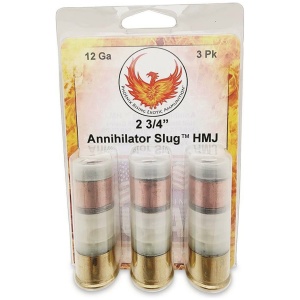 Phoenix Rising Annihilator Slug Shotshell 12ga 2-3/4" 485gr Slug 1540 fps 3/ct