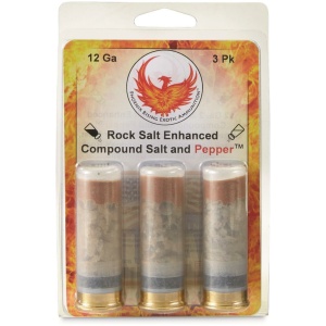 Phoenix Rising Salt & Pepper Shotshells Rock Salt & Pepper Blast 12ga 2-3/4" Less Lethal 3/ct
