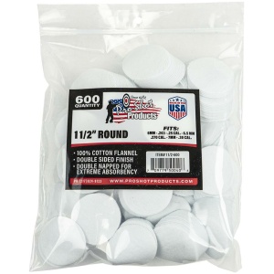Pro-Shot 1 1/2" Round 100% Cotton Patches 600/ct