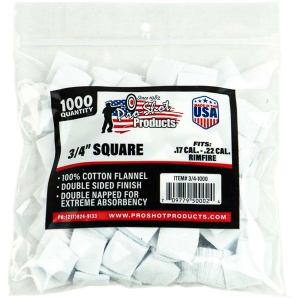 Pro-Shot 3/4" Square 100% Cotton Patches 1000/ct