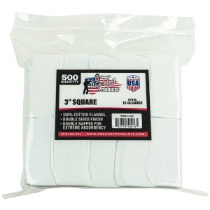 Pro-Shot 3" Square 100% Cotton Patches 500/ct