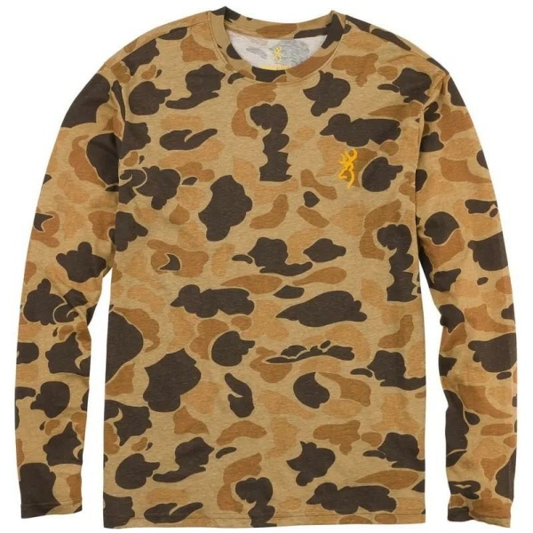 Browning Wasatch Long Sleeve T-Shirt Vintage Tan Camo 2XL