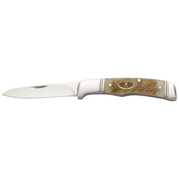 Browning Joint Venture Pocket Knife Jigged Sheep Horn - 3" Blade