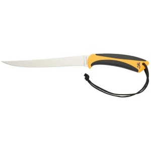 Browning White Water Fillet Knife 7 1/4" Fixed Blade Yellow