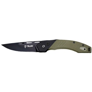 Telum Scorch Tactical Automatic Folding Knife 3-1/2" Drop Point Blade OD Green