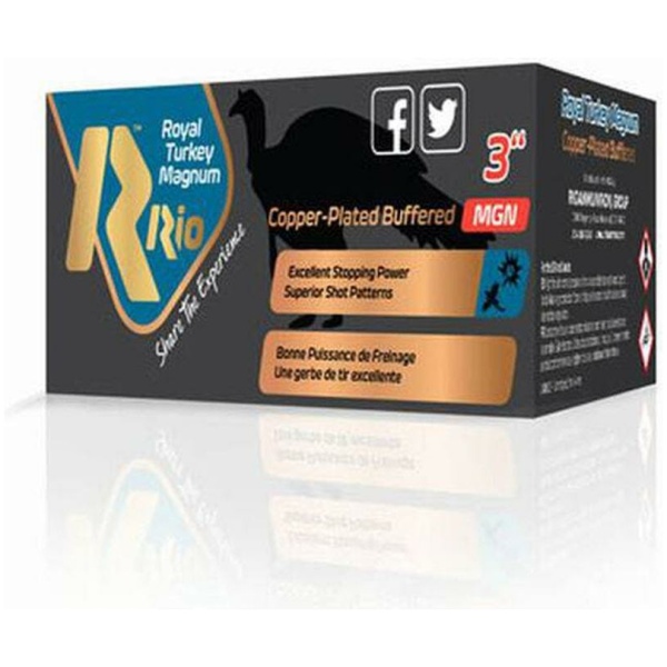 Rio Royal Turkey Buffered Shotshells 12ga 3" 1-3/4oz #6 1250 fps #5 10/ct