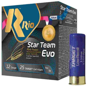 Rio Star Team EVO Shotgun Ammo 32 Low Recoil 12ga 2-3/4" 1150fps 1-1/8oz 8 Shot 25/ct