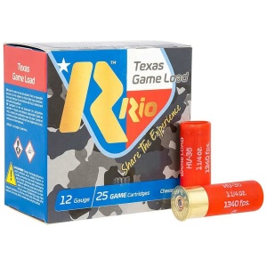 Rio Texas Game Load 36 HV Shotshells 12 ga 2-3/4" 1-1/4oz 1340 fps #7.5 25/ct