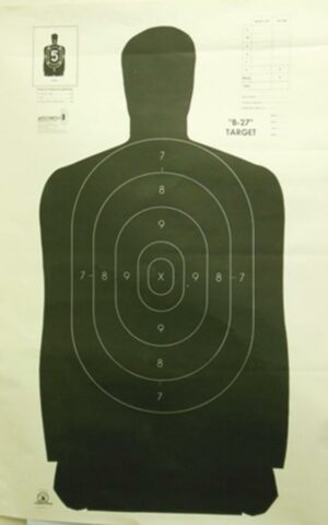 Speedwell Official NRA Police Qualification Silhouette Police Silhouette - Black - 50 yd. 24" X 45" 100/Pack