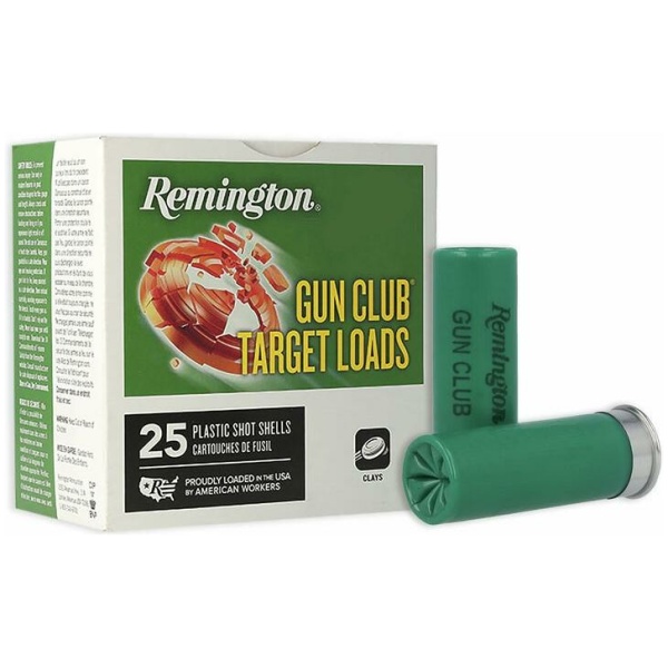 Remington Gun Club Target Load 12 ga 2 3/4" 2 3/4 dr 1 1/8 oz #9 1145 fps - 25/ct
