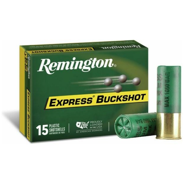 Remington Express Buckshot Shotgun Ammo 12 ga 2-3/4 in #00 Buck 1325 fps 15/ct