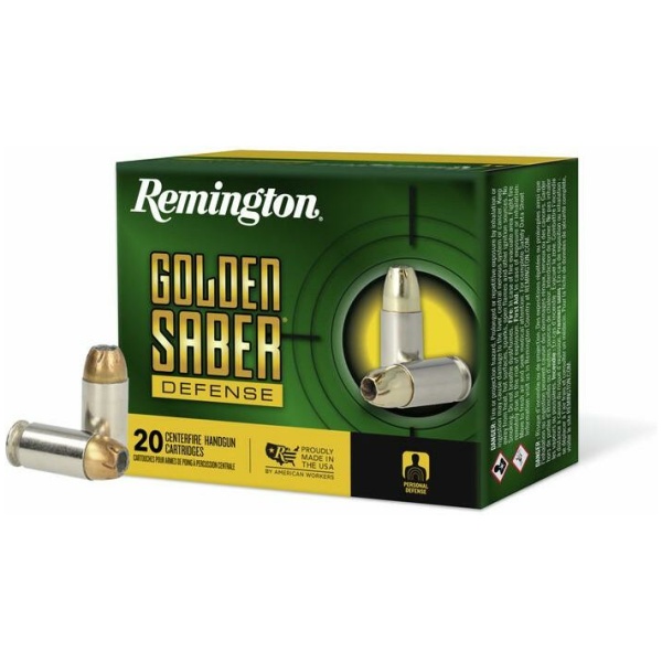 Remington Golden Saber Defense Ammunition .45 Auto 185gr BJHP 1015 fps 20/ct