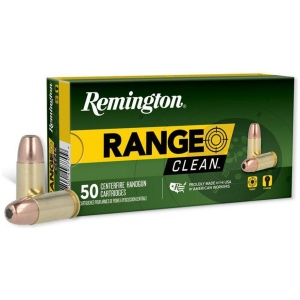 Remington Range Clean Handgun Ammunition 9mm Luger 115gr FN 1145 fps 50/ct