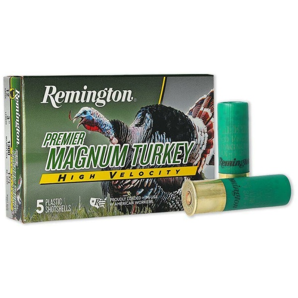 Remington Premier Magnum Turkey HV Shotshells 12ga 3" 1-3/4oz 1300 fps #5 5/ct