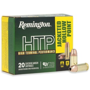 Remington HTP Handgun Ammunition 9mm Luger 115gr JHP 1145 fps 20/ct