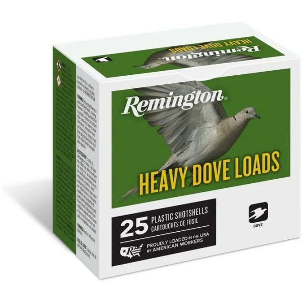 Remington Heavy Dove Load Shotshells 12ga 2-3/4 in 3-1/4 dr 1-1/8 oz #7.5 1255 fps 25/ct