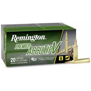 Remington Premier AccuTip Varmint Rifle Ammunition .22-250 Rem 50 gr ATV 3800 fps 20/ct