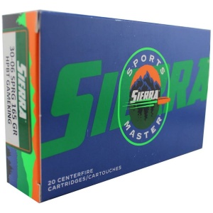 Sierra Sports Master Gameking Rifle Ammunition .30-06 Sprg 165gr HPBT 20/ct
