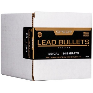 Speer Lead Handgun Bullets .38/.357 Mag .358" 148 gr LHBWC 500/ct