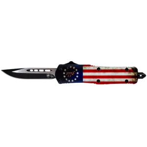 Templar Knife Small Knife 2-3/4" Drop Point Blade Betsy Ross Flag