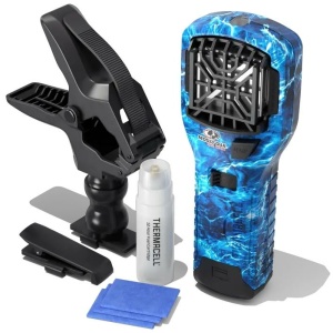 Thermacell MR300 Portable Mosquito Repeller Mossy Oak Fishing Bundle with Clamp