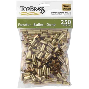 Top Brass Unprimed Remanufactured Handgun Brass 9mm Luger  BulkGrade A+ 250/ct
