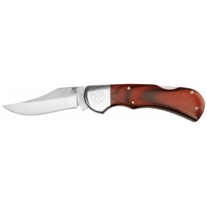 Sarge Knives Gambler Lock Back Folding Knife 2-3/4" Clip Point Blade Wood
