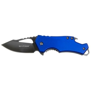 Sarge Knives Blue Fuse- Blue Pocket Knife & Bottle Opener