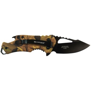 Sarge Knives Camo Fuse Folding Knife 2-3/8" Drop Point Blade Camo