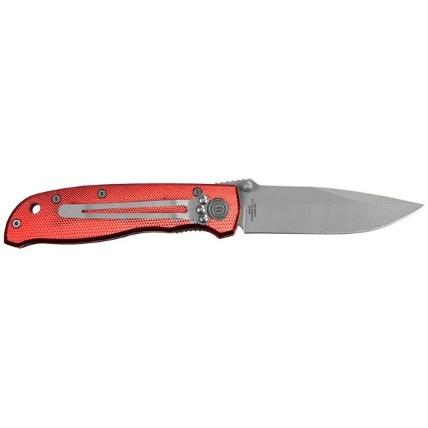 Sarge Knives Red Diamond Folding Knife 3-1/4" Drop Point Blade Red