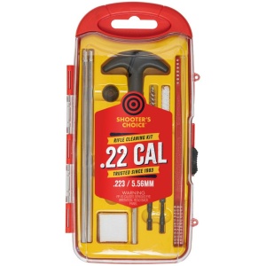 Shooters Choice .22 Cal Rifle Cleaning Kit with Aluminum Rod