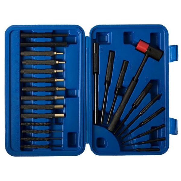 Dac Tech Gunmaster Brass & Steel Drive Pin and Roll Punch Set - 24 pc