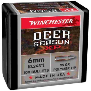 Winchester Deer Season XP Rifle Bullets 6mm 95 gr 100/ct