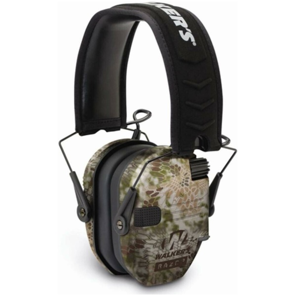 Walker's Game Razor Slim Shooter Folding Ear Muffs-Kryptek Camo