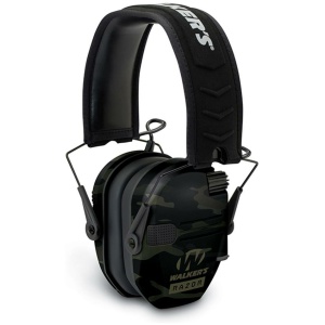 Walker's Razor Slim Shooter Folding Electronic Muff--Camo Grey