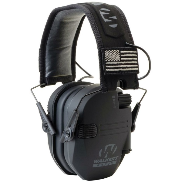 Walker's Razor Patriot Series Razor Slim Electronic Muff 23 NRR Black Patriot