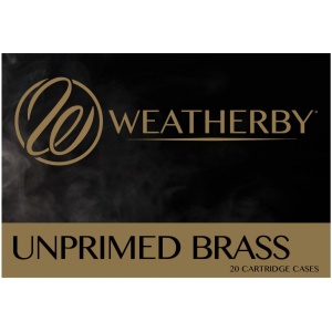 Weatherby Unprimed Brass Rifle Cartridge Cases 6.5mm / .300 Wby Mag 20/ct