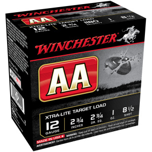 Winchester AA Target 12 ga 2 3/4"  1 oz #8.5 1150 fps - 25/ct