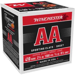 Winchester AA Sporting Clays Shotshells 410 ga 2-1/2" 1/2oz #8.5 1300 fps 25/ct