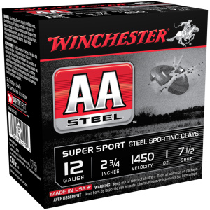 Winchester AA Steel Target Shotshell Ammunition 12ga 2-3/4" #7 1/2 1oz 25rd