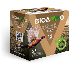 BIOAMMO Lead Game Pheasant Shotshells 12 ga 2-3/4" 1-1/4 oz 1250 fps #4 25/ct