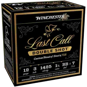 Winchester Last Call Double Shot Shotshells 12 ga 3" 1-1/4 oz 1425 fps BB & #7 25/rd
