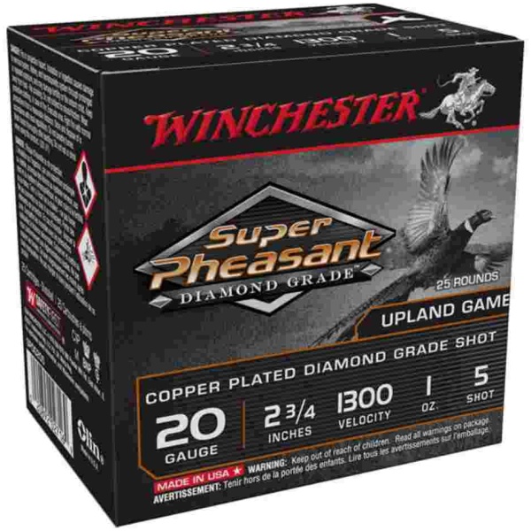 Winchester Diamond Grade Super Pheasant Shotshells 20 ga 2-3/4" 1 oz #5 25/ct