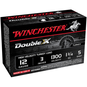 Winchester Double X Turkey Load Shotshells 12 ga 3" MAX 1-3/4 oz #5 1300 fps 10/ct