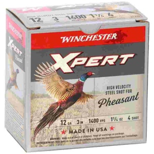 Winchester Xpert HV Steel Pheasant Shotshells 12 ga 3" 1-1/4 oz 1400 fps #4 25/ct