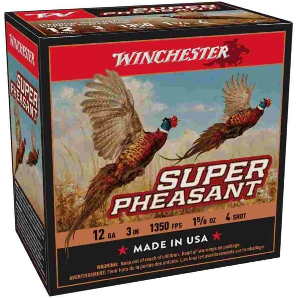 Winchester Super-X Super Pheasant Shotshells 12 ga 3" 1-5/8 oz 1450 fps #4 25/ct