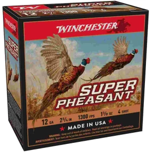 Winchester Super-X Super Pheasant Shotshells 12 ga 2-3/4" 1-3/8 oz 1450 fps #4 25/ct