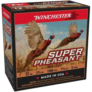 Winchester Super-X Super Pheasant Shotshells 12 ga 2-3/4" 1-3/8 oz 1300 fps #5 25/ct